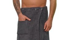 Sada Dark Grey: župan KIMONO + pánský saunový kilt + osuška