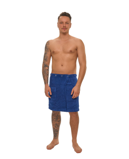 Pánský bavlněný saunový kilt Navy Blue