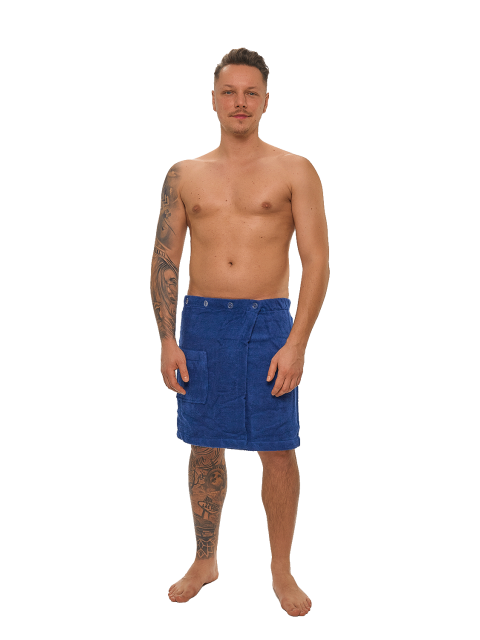 Pánský bavlněný saunový kilt Navy Blue