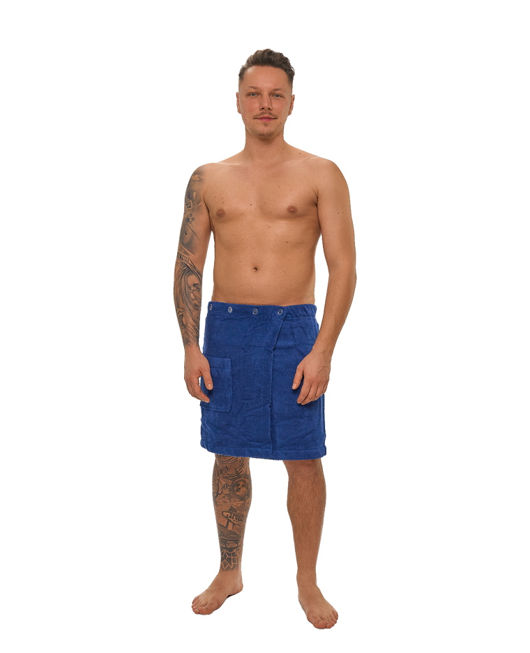 Pánský bavlněný saunový kilt, Námořnická modř