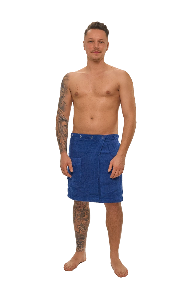 Pánský bavlněný saunový kilt, Námořnická modř