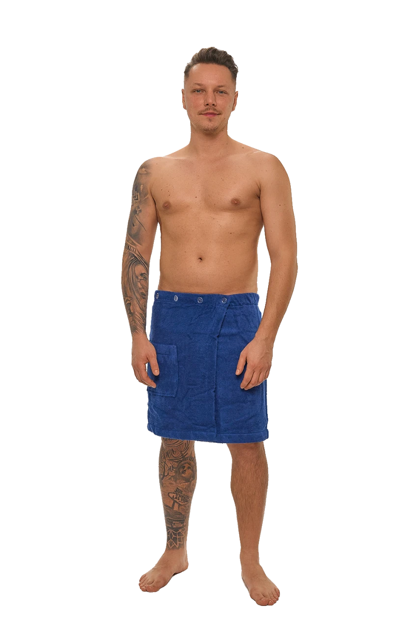 Pánský bavlněný saunový kilt, Námořnická modř
