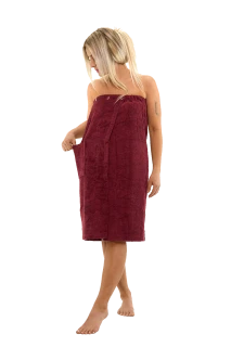 Dámský bavlněný saunový kilt, Vínová