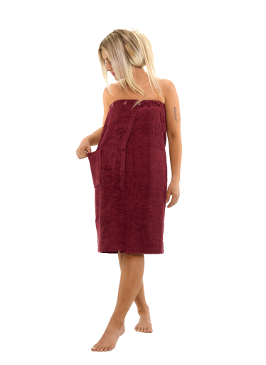 Dámský bavlněný saunový kilt Bordeaux