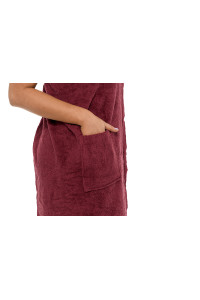 Sada Bordeaux: župan KIMONO + dámský saunový kilt + osuška