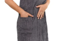 Sada Dark Grey: župan KIMONO + dámský saunový kilt + osuška