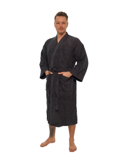Pánský bavlněný župan KIMONO Black Chocolate