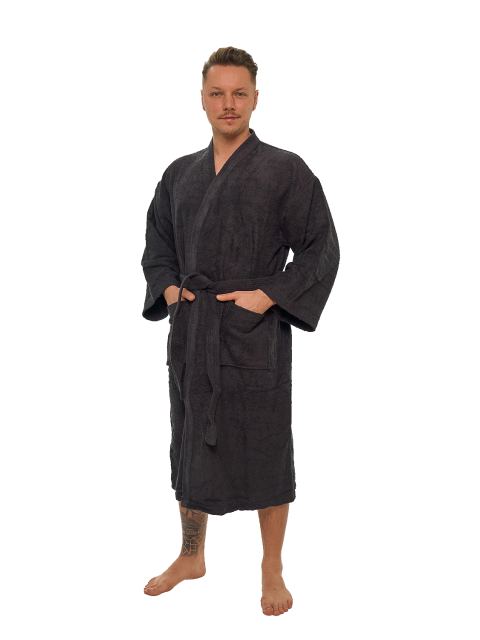 Pánský bavlněný župan KIMONO Black Chocolate