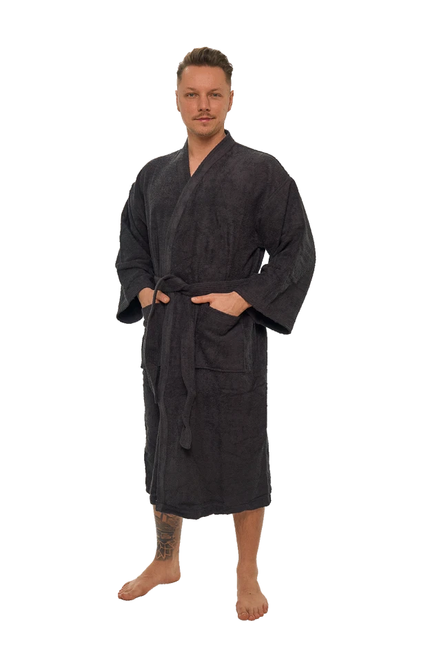 Pánský bavlněný župan Kimono, Hořká čokoláda