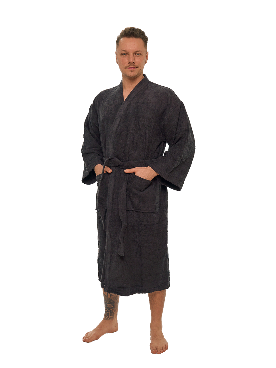 Pánský bavlněný župan Kimono, Hořká čokoláda