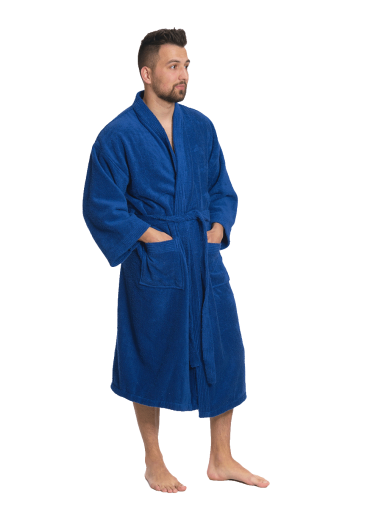 Pánský bavlněný župan KIMONO Blue Navy