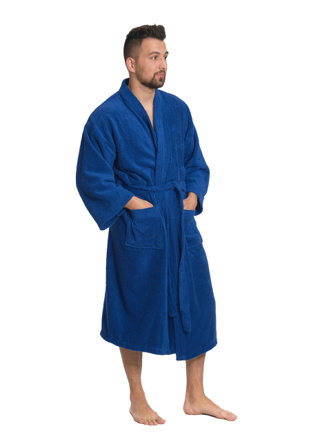 Pánský bavlněný župan KIMONO Blue Navy