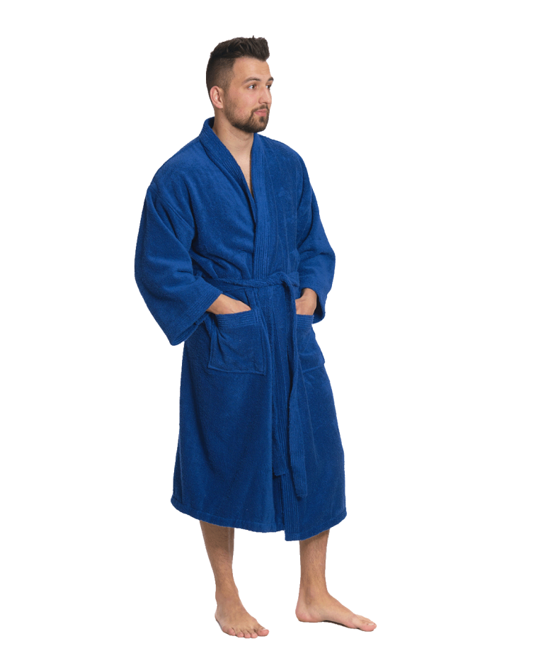 Pánský bavlněný župan Kimono, Námořnická modř