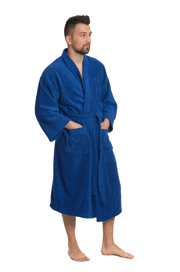 Pánský bavlněný župan Kimono, Námořnická modř