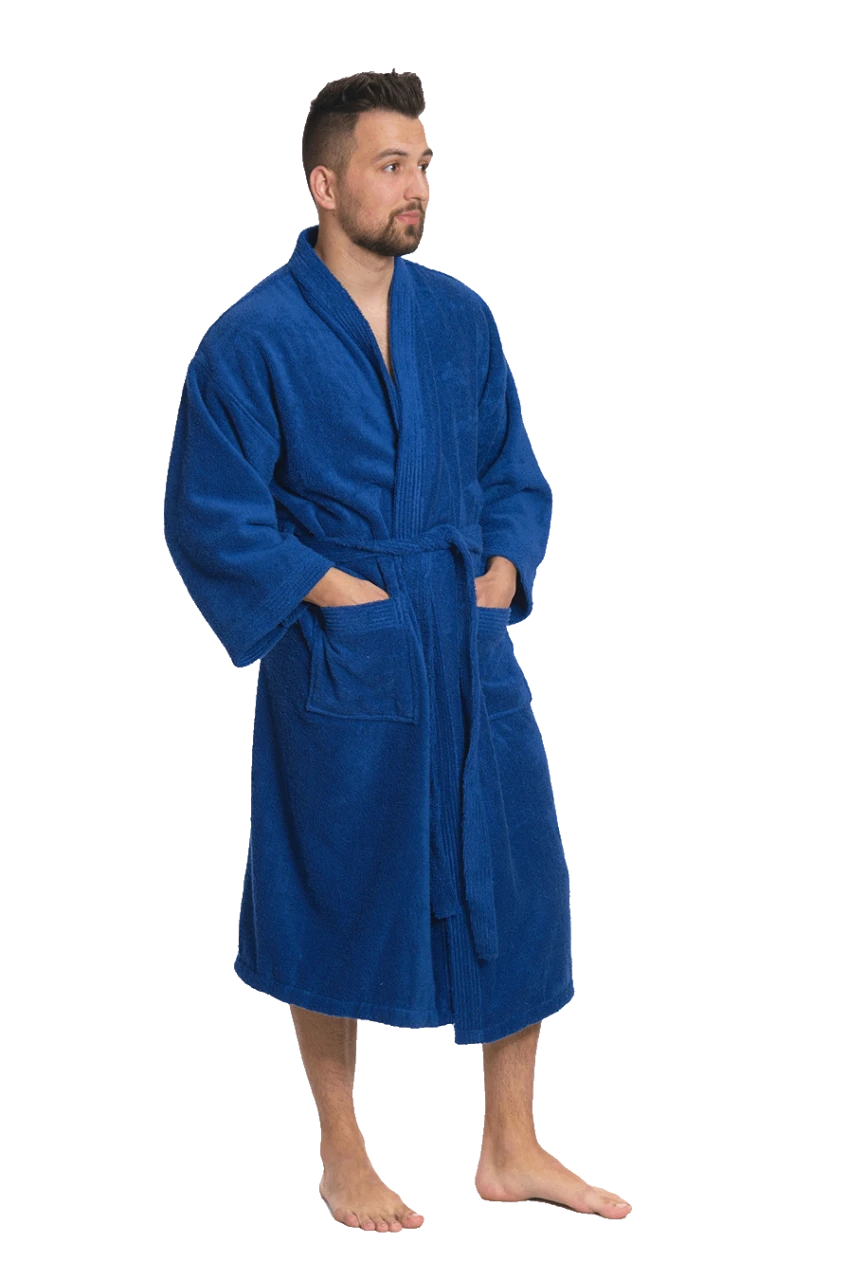 Pánský bavlněný župan Kimono, Námořnická modř