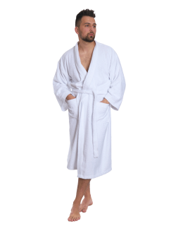 Pánský bavlněný župan KIMONO White
