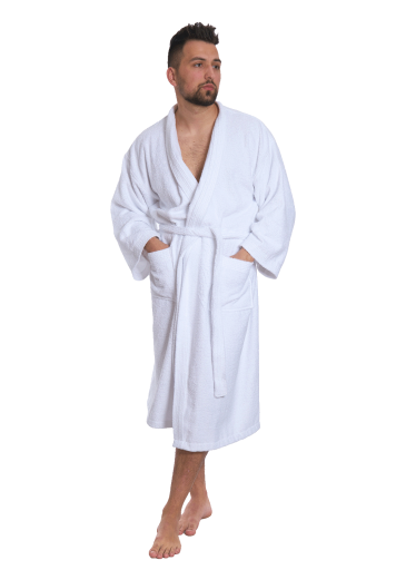 Pánský bavlněný župan KIMONO White