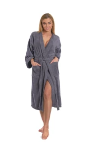 Sada Dark Grey: župan KIMONO + dámský saunový kilt + osuška