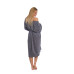 Sada Dark Grey: župan KIMONO + dámský saunový kilt + osuška