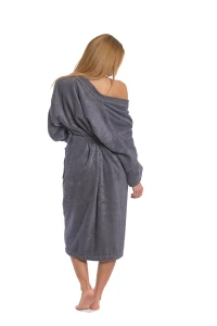 Sada Dark Grey: župan KIMONO + dámský saunový kilt + osuška