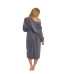 Sada Dark Grey: župan KIMONO + dámský saunový kilt + osuška