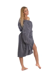 Sada Dark Grey: župan KIMONO + dámský saunový kilt + osuška