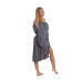 Sada Dark Grey: župan KIMONO + dámský saunový kilt + osuška
