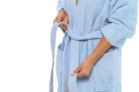 Sada Light Blue: župan KIMONO + dámský saunový kilt + osuška