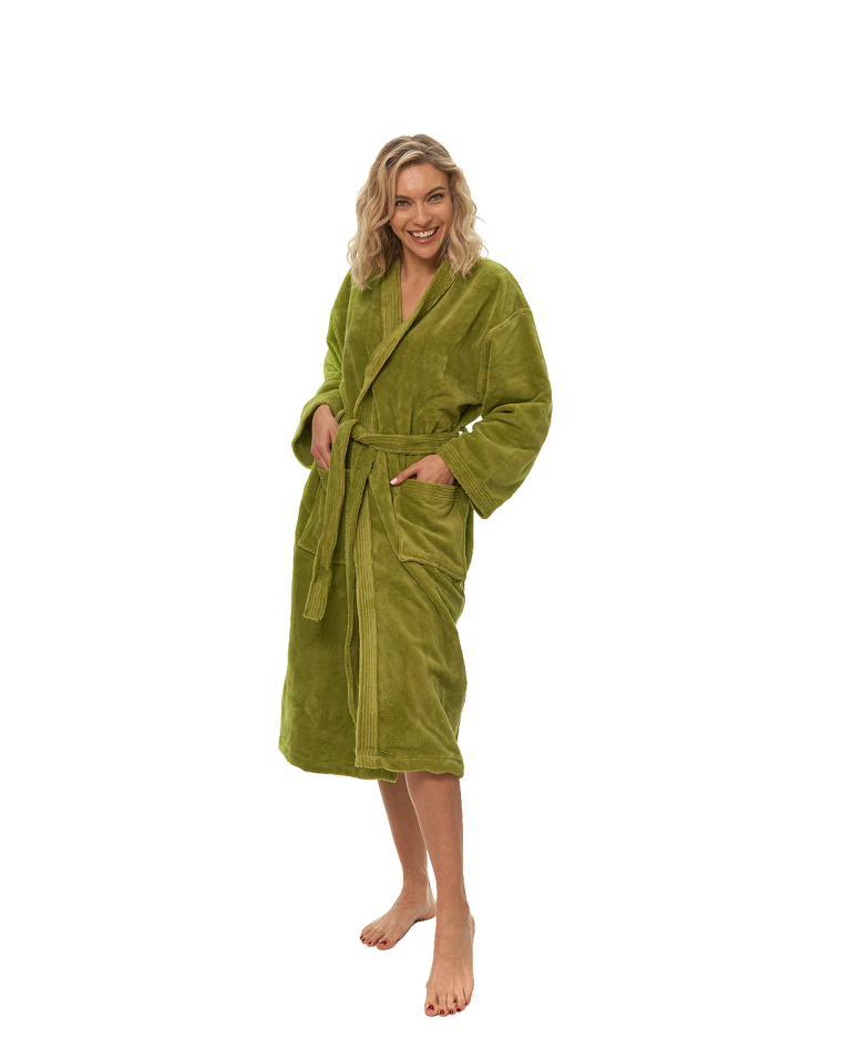 Dámský župan Kimono, Olivově zelená