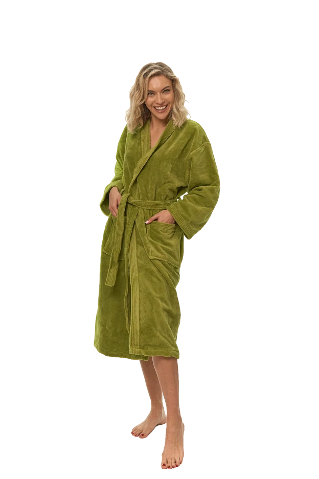 Dámský župan Kimono, Olivově zelená
