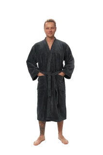 Pánský župan Kimono, Antracit