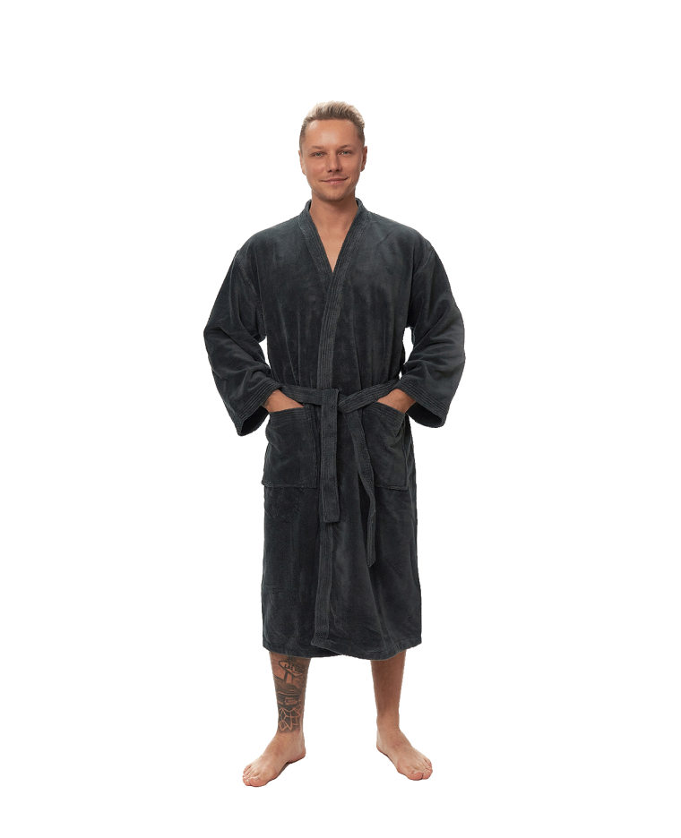 Pánský župan Kimono, Antracit