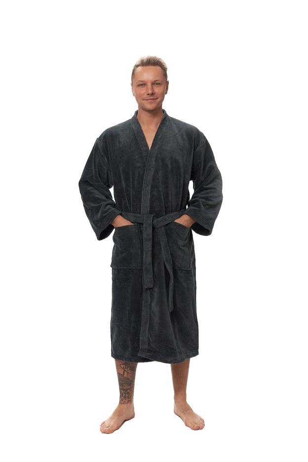 Pánský župan Kimono, Antracit