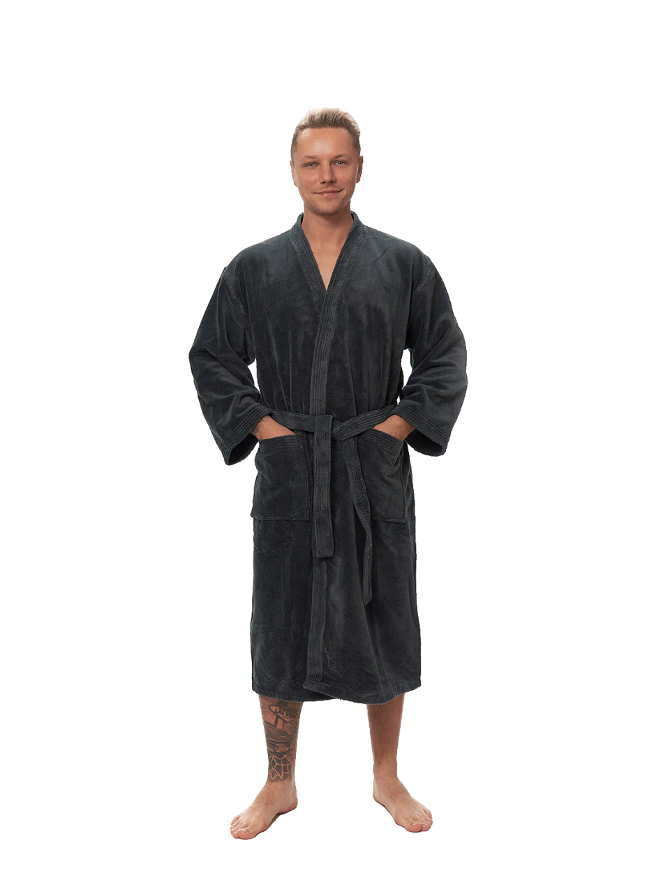 Pánský župan Kimono, Antracit