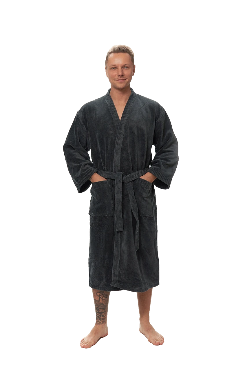 Pánský župan Kimono, Antracit