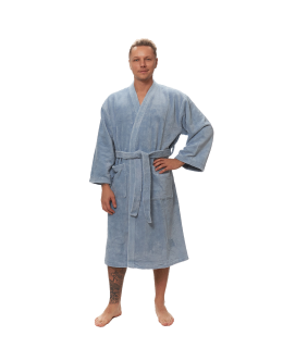 Pánský župan kimono, Fog Blue