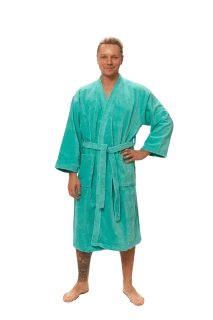Pánský župan Kimono, Tyrkysová