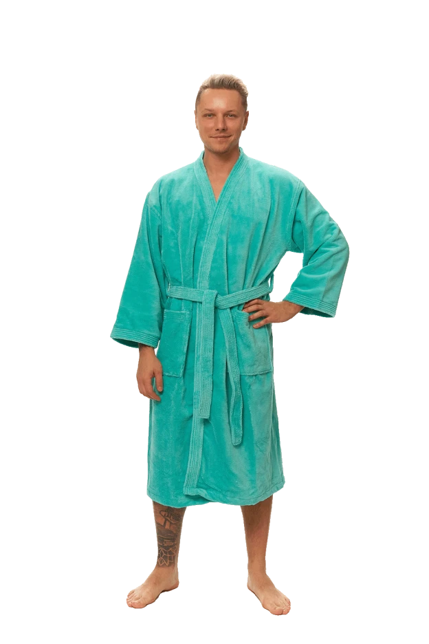 Pánský župan Kimono, Tyrkysová