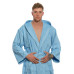 Pánský bavlněný župan s kapucí Light Blue