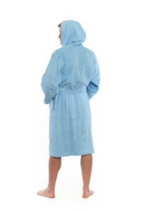 Sada Light Blue: župan s kapucí + pánský saunový kilt + osuška
