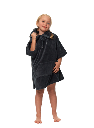 Dětské plážové pončo, 3-5 let, Cool Gray