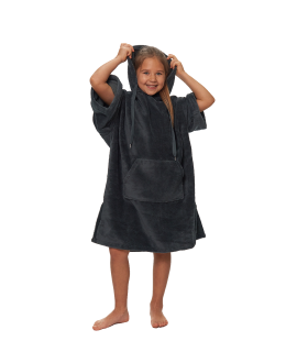 Dětské plážové pončo, 6-10 let, Cool Gray