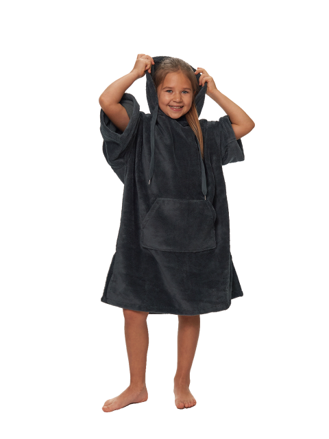 Dětské plážové pončo, 6-10 let, Cool Gray