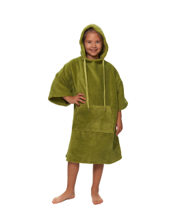 Dětské plážové pončo, 6-10 let, Olive Green