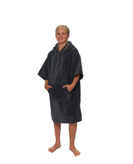 Juniorské plážové pončo, 11-14 let, Cool Gray