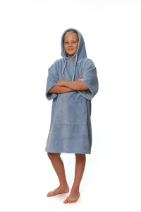 Dětské pončo po koupání, Mlžná modř
