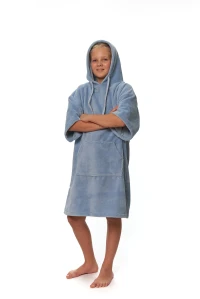 Dětské pončo po koupání, Mlžná modř