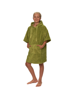 Juniorské plážové pončo, 11-14 let, Olive Green