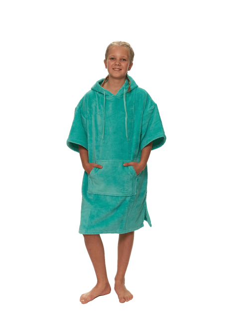 Juniorské plážové pončo, 11-14 let, Pool Blue