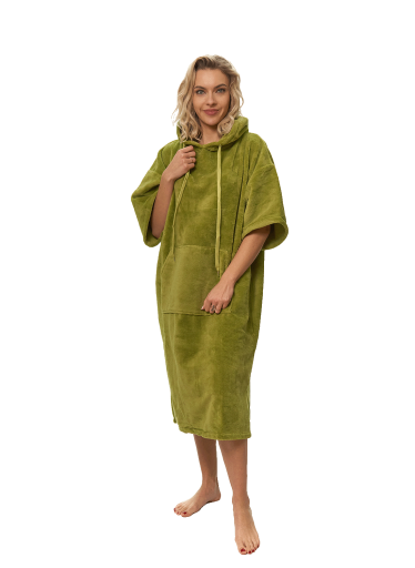 Dámské plážové pončo, 70 x 110 cm, Olive Green